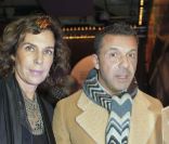 Christine Orban et Olivier Picasso au lancement de la collection Andy Warhol de la Monnaie de Paris, au Centre Georges Pompidou à Paris, le 8 décembre 2011.