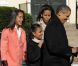 La première famille des États-Unis à la sortie de l'église St John à Washington, le 11 décembre 2011.