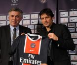 Leonardo et Carlo Ancelotti le 30 décembre 2011 au Parc des Princes à Paris