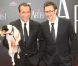 Jean Dujardin, Michel Hazanavicius et Uggie à Berlin, le 3 janvier 2011.