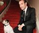 Jean Dujardin et Uggie à Berlin, le 3 janvier 2011.