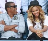 Beyoncé Knowles et JAy-Z lors de l\'US Open à New York le 12 septembre 2011<br />