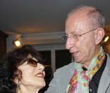 Judith Magre et l'auteur de la pièce Martin Sherman lors de la générale de la pièce  Rose , à  La Pépinière Théâtre , le 10 janvier 2012.