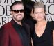 Ricky Gervais et Jane Fallon aux Golden Globes, le 15 janvier 2012 à Los Angeles.