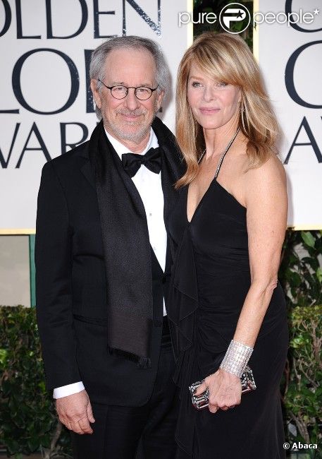 Steven Spielberg et sa femme Kate Capshaw aux Golden Globes, le 15 janvier 2012 à Los Angeles.