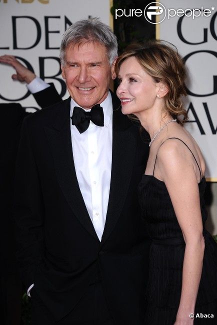 Harrison Ford et Calista Flockhart aux Golden Globes, le 15 janvier 2012 à Los Angeles.