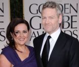 Kenneth Branagh et Lindsay Brunnock aux Golden Globes, le 15 janvier 2012 à Los Angeles.