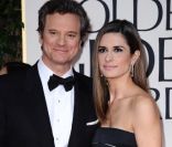 Colin Firth et sa femme Livia aux Golden Globes, le 15 janvier 2012 à Los Angeles.