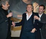 Enrico Macias, Richard Anconina et Bruno Solo à la première de La Vérité si je mens 3 au Kinepolis de Lomme dans le nord de la France le 16 janvier 2012  