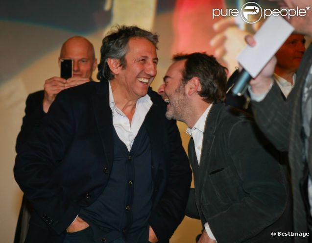 Richard Anconina et Bruno Solo à la première de La Vérité si je mens 3 au Kinepolis de Lomme dans le nord de la France le 16 janvier 2012  