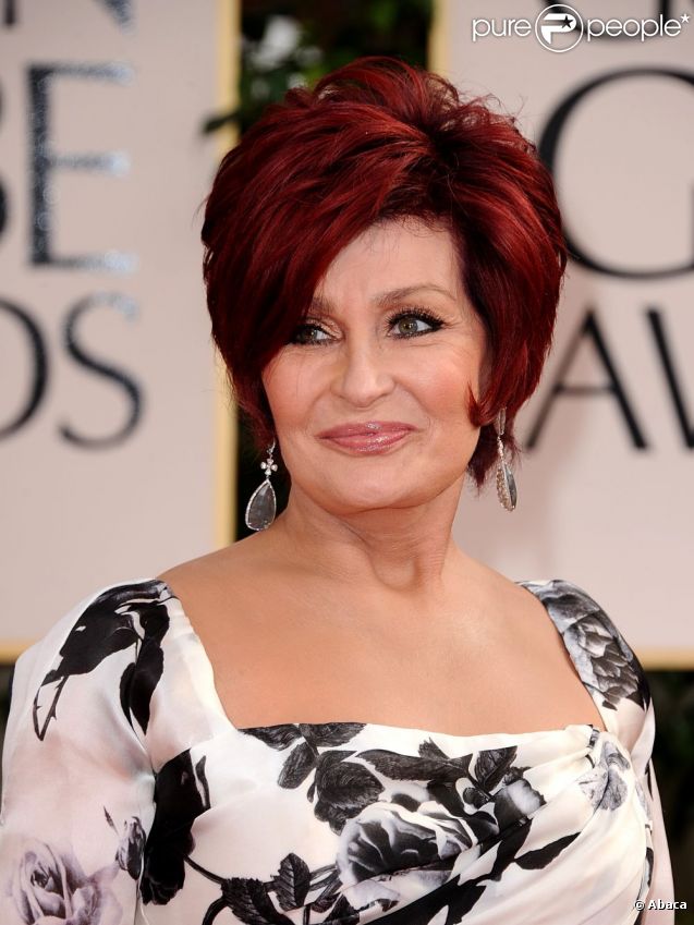 Sharon Osbourne sur le tapis rouge des Golden Globe Awards à Los Angeles, le 15 janvier 2012. 