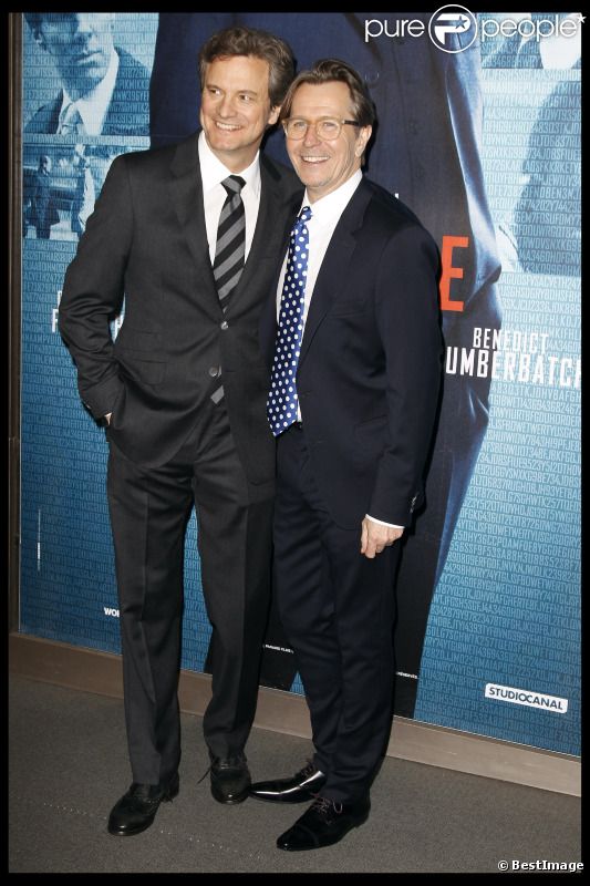 Colin Firth et Gary Oldman lors de la première de La Taupe à l'UGC Normandie à Paris le 20 janvier 2012
 &nbsp; 