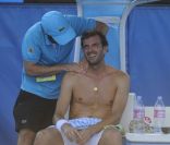 Julien Benneteau lors de son match perdu face à Kei Nishikori le 21 janvier 2012 à Melbourne 
