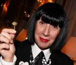 Chantal Thomass lors de la soirée Galette Tiffany pour les reines du Meurice, à l'hôtel Meurice, le 10 janvier 2012