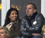 Franck Ribéry et sa femme Wahiba le 16 octobre 2010 à Munich