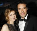Marie-Josée Croze et Nicolas Bedos au Dîner de la mode en faveur du Sidaction, au Pavillon d'Armenonville à Paris, le 26 janvier 2012.