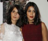 Géraldine Nakache et Leïla Bekhti au Dîner de la mode en faveur du Sidaction, au Pavillon d'Armenonville à Paris, le 26 janvier 2012.
