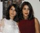 Géraldine Nakache et Leïla Bekhti au Dîner de la mode en faveur du Sidaction, au Pavillon d'Armenonville à Paris, le 26 janvier 2012.