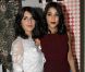 Géraldine Nakache et Leïla Bekhti au Dîner de la mode en faveur du Sidaction, au Pavillon d'Armenonville à Paris, le 26 janvier 2012.