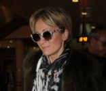 Patricia Kaas arrive à l'aéroport de Nice, le 28 janvier 2012