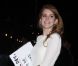 Lana Del Rey quitte le  Late Show  de David Letterman, le sentiment du travail bien fait, à New York, le 2 février 2012.