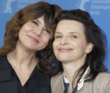 Malgoska Szumowska et Juliette Binoche présentent Elles au festival de Berlin, le 10 février 2012. 