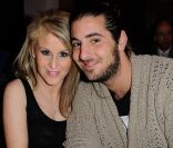 Rudy et Sabrina lors de l\'élection Miss Cougar à Paris, le 12 février 2012