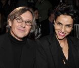 Pierre Passebon et Farida Khelfa en janvier 2012 à Paris lors du défilé de Zahia Dehar