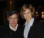 Fabien Lecoeur et Anne Richard lors des représentations exceptionnelles de février du spectacle  Formule enrichie avec encore plus de Lutz à l'intérieur  aux Folies Bergère à Paris