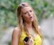 Blake Lively en août 2010 sur le tournage de Gossip Girl à New York