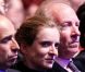 Jean-François Copé, Nathalie Kosciusko-Morizet et Brice Hortefeux au grand meeting marseillais de Nicolas Sarkozy, le 19 février 2012.