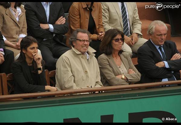 Michel Leeb et Madame, à Roland Garros