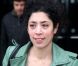 L'actrice Naidra Ayadi, parfaite dans son perfecto verte menthe lors du défilé Balenciaga à Paris, le 1er mars 2012.