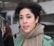 L'actrice Naidra Ayadi, parfaite dans son perfecto verte menthe lors du défilé Balenciaga à Paris, le 1er mars 2012.