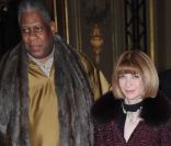 André Leon Talley et Anna Wintour arrive au défilé Stella McCartney à Paris, le 5 mars 2012.<br />