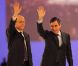 Alain Juppé et François Fillon lors du grand meeting de Villepinte de Nicolas Sarkozy le 11 mars 2012