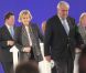 Jean-Pierre Raffarin et Nadine Morano lors du meeting de Nicolas Sarkozy à Villepinte le 11 mars 2012
