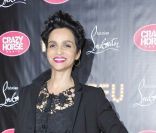 Farida Khelfa à la première VIP de la revue <em>Feu</em> du Crazy Horse, à Paris, le 12 mars 2012.