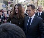 Nicolas Sarkozy et Carla Bruni, enthousiastes à Nice le 20 avril 2012