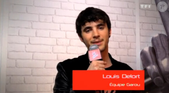 Louis dans la bande-annonce de The Voice avant la finale le samedi 12 mai 2012 sur TF1