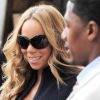 Mariah Carey et Nick Cannon quittent leur appartement à New York le 11 mai 2012
