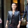 Jada Pinkett Smith quitte l'hôtel Georges V à Paris le 12 mai 2012
