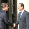 Passation de pouvoir entre Nicolas Sarkozy et François Hollande à l'Elysée, le 15 mai 2012.