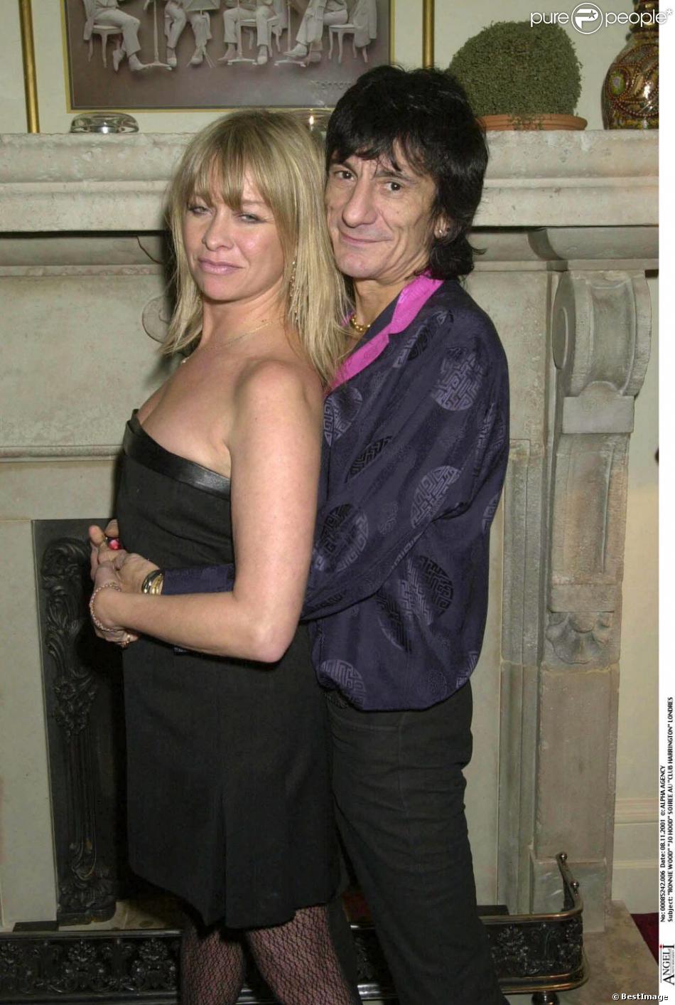 Ronnie Wood Avec Son Ex Femme Jo En 2001 Le Couple A Divorce En