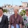 Edward Norton, Tilda Swinton et Bill Murray lors du photocall de Moonrise Kingdom au festival de Cannes le 16 mai 2012