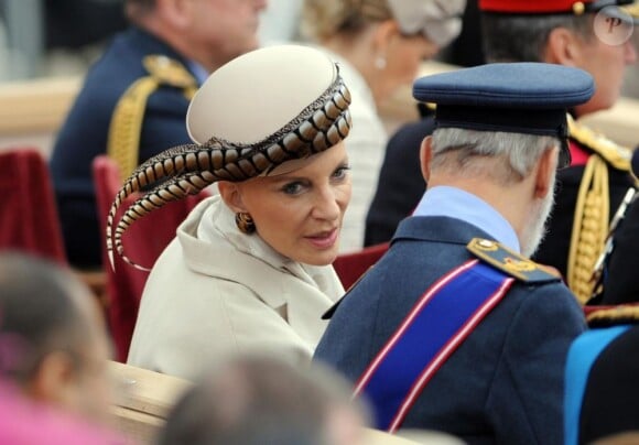 Le prince et la princesse Michael de Kent.
La reine Elizabeth II, avec son époux le duc d'Edimbourg, des membres de sa famille et ses invités de marque, assistait le 19 mai 2012 à Windsor à la grande parade des forces armées britanniques donnée en l'honneur de son jubilé de diamant.