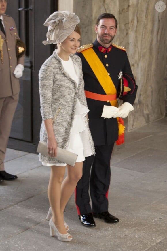 Le grand-duc héritier Guillaume de Luxembourg et sa fiancée la comtesse Stéphanie de Lannoy.
La princesse Estelle de Suède, fille de la princesse Victoria et du prince Daniel, a reçu le baptême le 22 mai 2012, à la veille de ses 3 mois, en la chapelle royale du palais Drottningholm, à Stockholm.