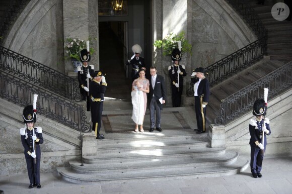 Baptême de la princesse Estelle de Suède, duchesse d'Östergötland, fille de Victoria et Daniel de Suède, le 22 mai 2012 au palais Drottningholm à Stockholm.