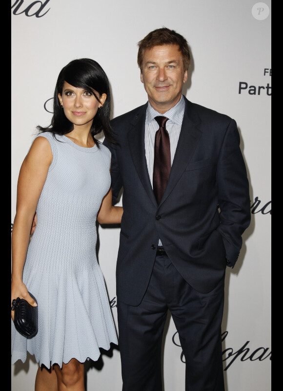 Alec Baldwin et sa fiancée à la Chopard Mystere Party, au Festival de Cannes le 21 mai 2012.
