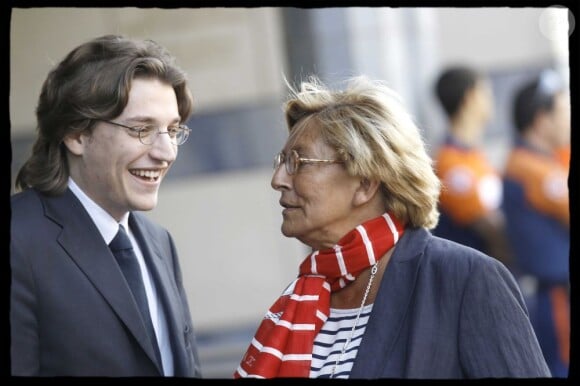 Jean Sarkozy et Isabelle Balkany à Levallois-Perret, le 28 mars 2012.
